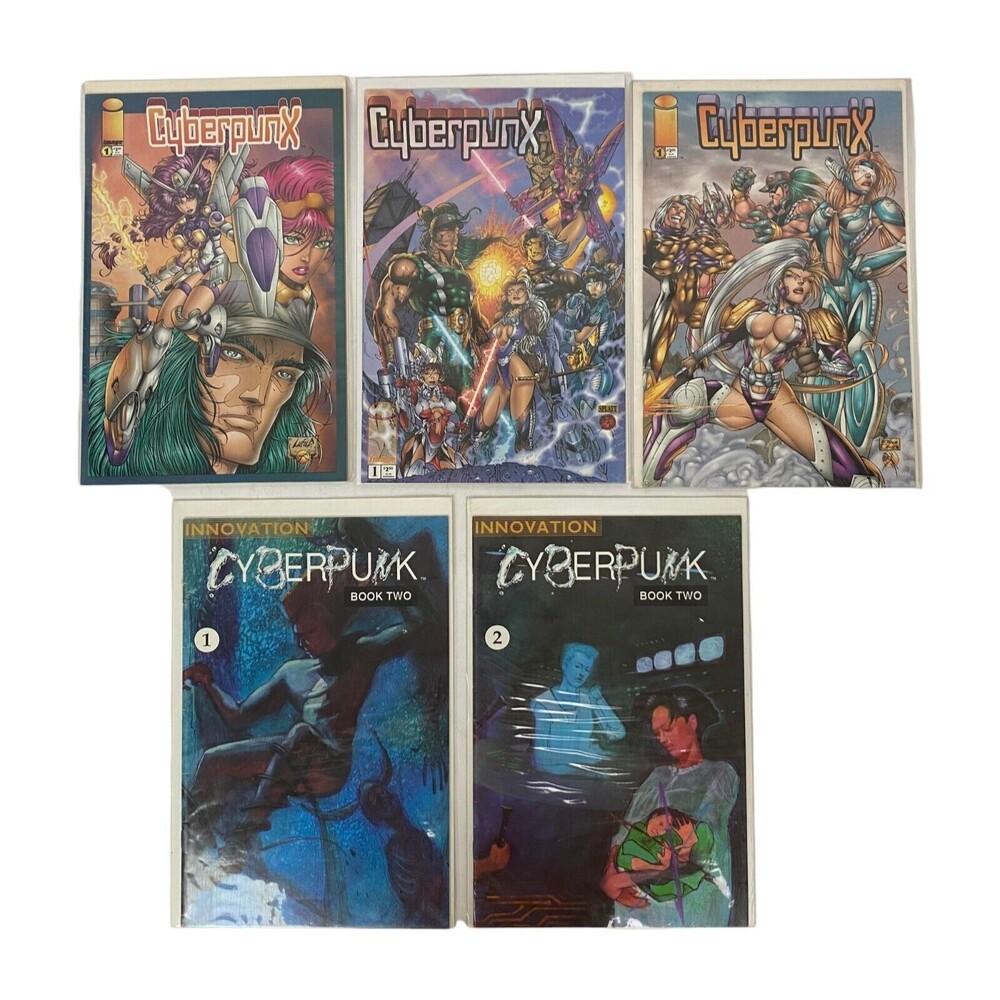 Cyberpunk Book 2 #1&2 and Cyberpunx  Comic Books Lot Mixed Softcover Boarded